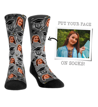 Graduation Custom Photo Socks